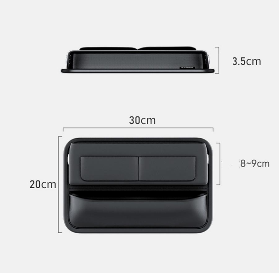 Автомобильный органайзер на боковое сиденье из ПУ кожи, заполнитель щели между сиденьем и консолью, органайзер на переднее сиденье для телефона, ключей, монет, предотвращающий падение предметов между сиденьями, черный