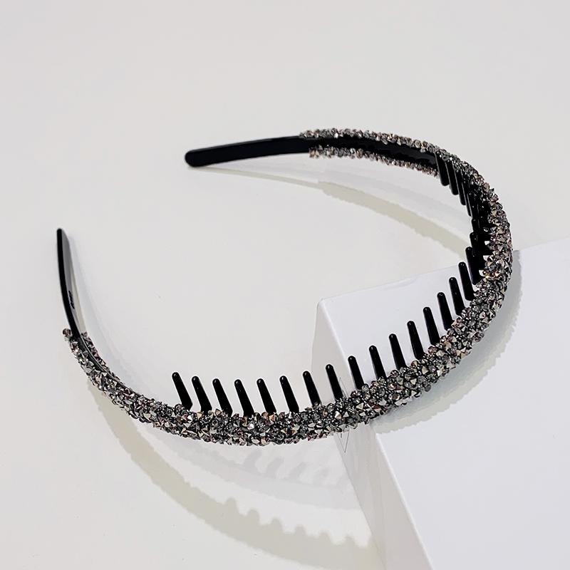 Женская нескользящая повязка для волос со стразами для женщин, милое украшение для волос, хрустальная повязка на голову, резинка для волос, обруч, модные аксессуары для волос