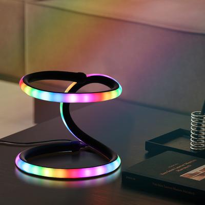 Угловой напольный светильник RGB LED с пультом дистанционного управления, питание от USB, регулируемая высота, алюминий и пластик, черная декоративная подсветка, съемный