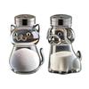 Salt And Pepper Shakers with Stainless Steel Lids Reusable Spice Jars Clear Easy-Fill Spice Storage Organizer for Kitchen Camping