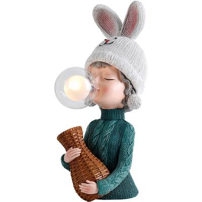 Скандинавская роскошная статуя человека, скульптура, украшение, настольная лампа, шляпа, декор для девочек, фигурка, художественный стол из смолы