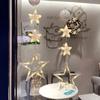 Christmas Garland Light Suction Cup Hook Light Up Love Heart Elk Bell Snowman Santa Moon Star Shape Warm Xmas Holiday Decoration Window Lamp Pendant