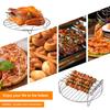 2Pcs Air Fryer Rack for Air Fryer Oven Stainless Steel Double Layer Wire Rack with Skewer Multi-purpose Baking Rack for Chicken Fish Vegetables Steam