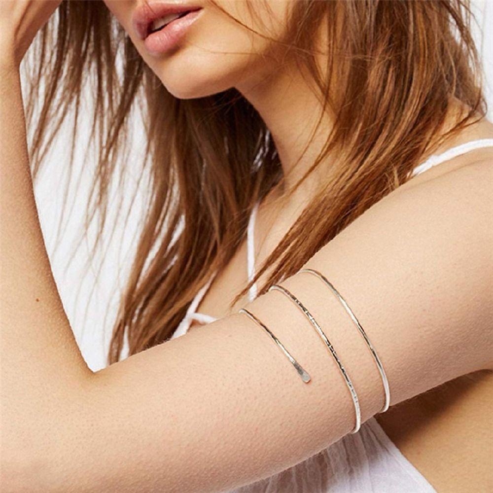 Zinc Zinc Alloy Wide Open Arm Cuff Hollow Out Exaggerated Bangle Cuff Bangle Bracelets for Women  Party