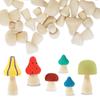 30/40pcs Unfinished Wooden Mushroom Natural Mini Wood Mushrooms for Arts and Crafts Paint DIY Projects Kids Christmas Gift