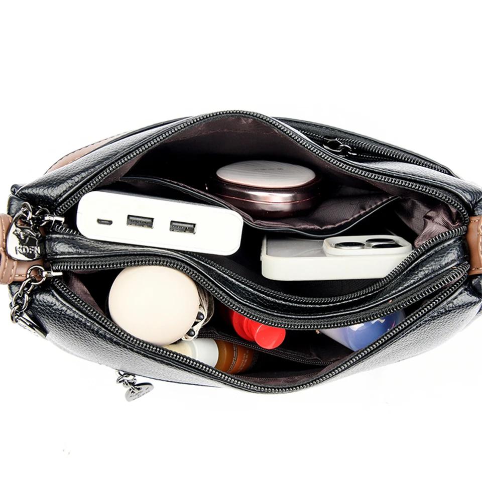 Высококачественные мягкие сумки через плечо из искусственной кожи PU для женщин, модная женская сумка-мессенджер кроссбоди, роскошная дизайнерская брендовая сумочка