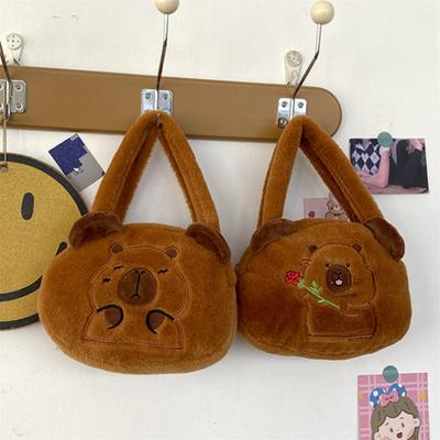 Сумка Capybara для женщин и девочек с изображением милой куклы из мультфильма, сумка через плечо, большая вместительная сумка для мелочи, детская сумка-тоут