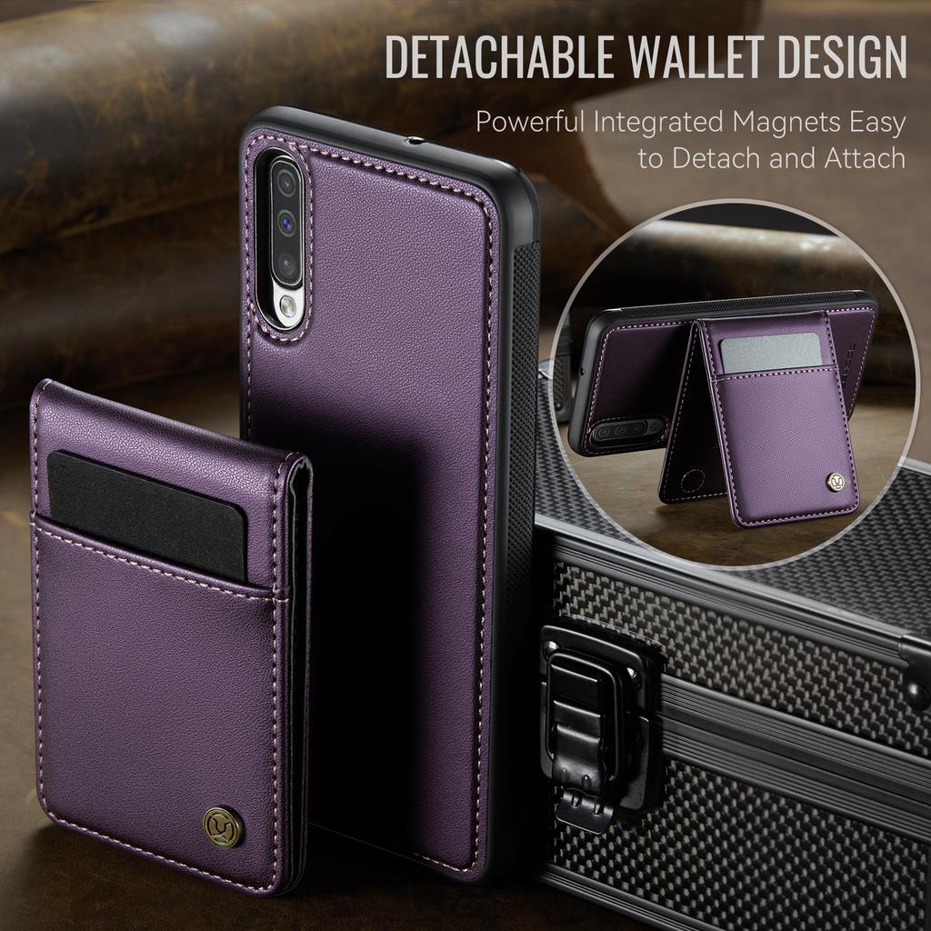 Кожаная задняя крышка для Samsung Galaxy A50, совместимая с MagSafe, чехол для телефона JEEHOOD J06 с отделением для карт, блокировка RFID