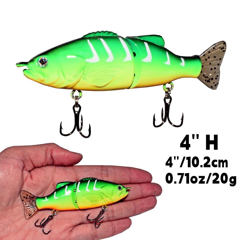 Рыболовные приманки, 2 шарнирные приманки для плавания, воблер, Реалистичная рыба, жесткая приманка, рыболовный крючок, приманки для форели, окуня, окуня, мускуса, 4 дюйма, 7,8 дюйма