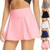 Women's Solid Color Bodybuilding Yoga Pleats Motion Short Skirt Pants