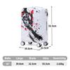 20-Inch PC Spinner Wheel Suitcase, Carry-On Suitcase, with Printed Pattern and Combination Lock (Black)