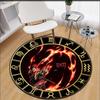 Круглый ковер с рисунком аниме «Убийца демонов», нескользящий ковер для спальни, гостиной, домашнего декора