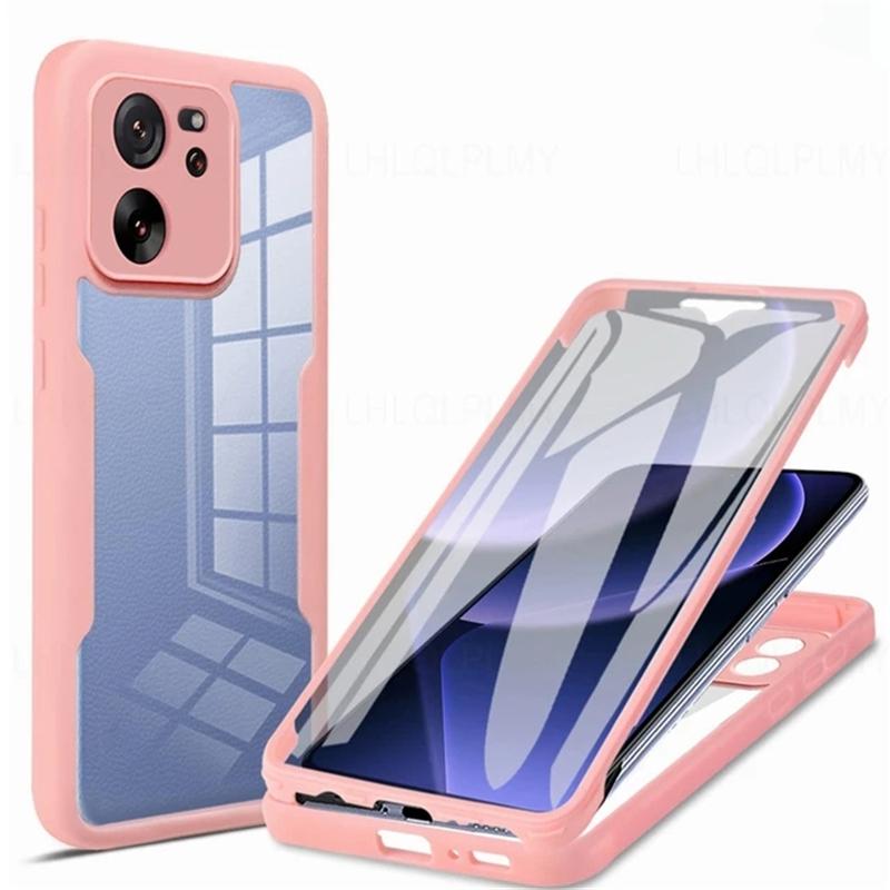 Противоударный прозрачный двойной чехол для Xiaomi Redmi Note 13 12 Pro Plus 13S 12S 13C 12C 11A Poco X5 Pro 5G 4G Мягкий силиконовый защитный чехол для всего тела