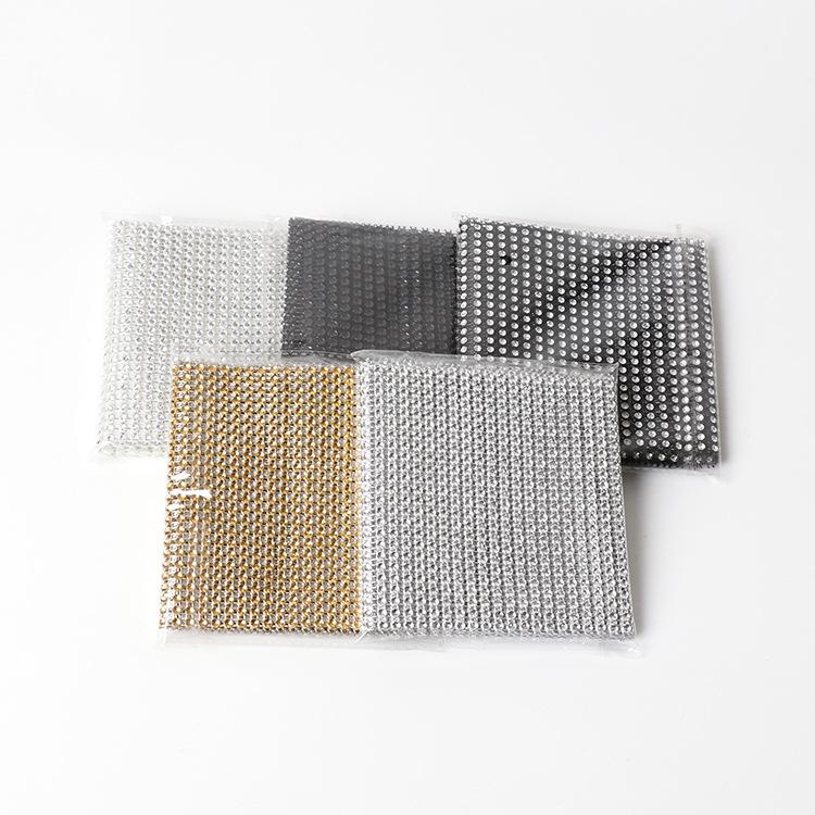 24rows Plastic Hollow Mesh Rhinestones / Thread Rhinestones - 4mm Row Rhinestones, Imitation Diamonds for Christmas Crafts and Curtain Decoration