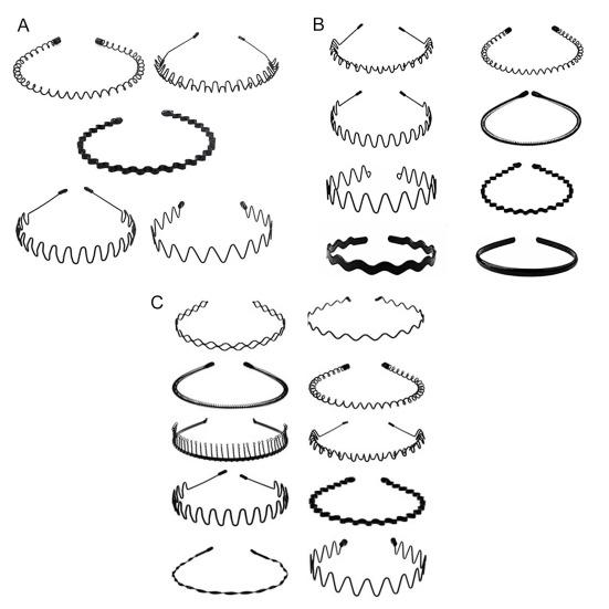 5/8/10 шт. черные металлические повязки на голову унисекс весенние волнистые повязки на голову нескользящие спортивные обручи для волос для мужчин и женщин фитнес повседневная одежда