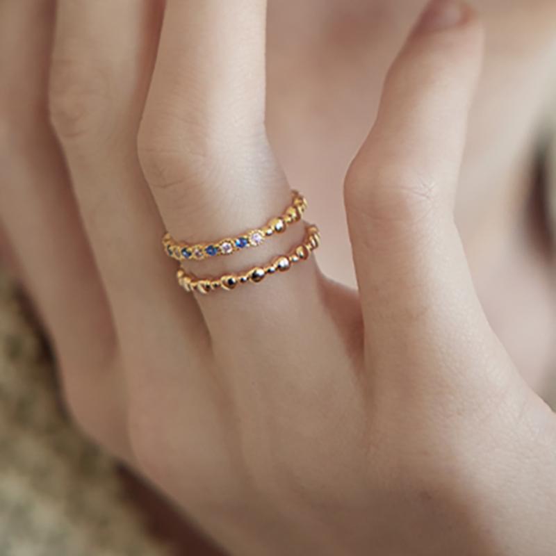 Les Bijoux Philosophy Simple emerald slim ring_2 color