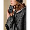 INMAN Women's Hooded Merino Wool Double-Faced Long Coat