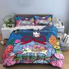 Cartoon Carousel Three-Piece Set Decor Soft Skin-Friendly Bedding Set Includes 1 Duvet Cover And 2 Pillowcase, Gift
