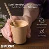 Coffee Stirrers Disposable Wooden Coffee Stir Sticks - Round-End Birchwood 5.5 Inches Large Wooden Stir Sticks - Pack of 500 Wood Stir Sticks, Coffee