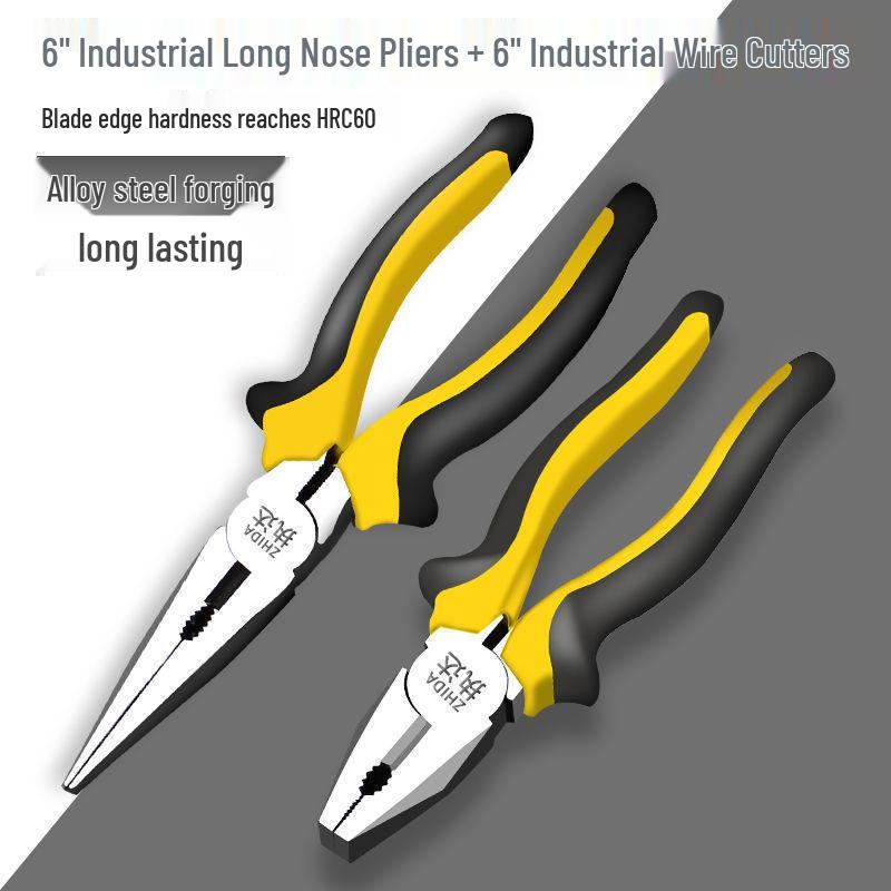Многофункциональные плоскогубцы Knipex для электромонтажных работ, с тонкими губками и для диагональной резки проводов.