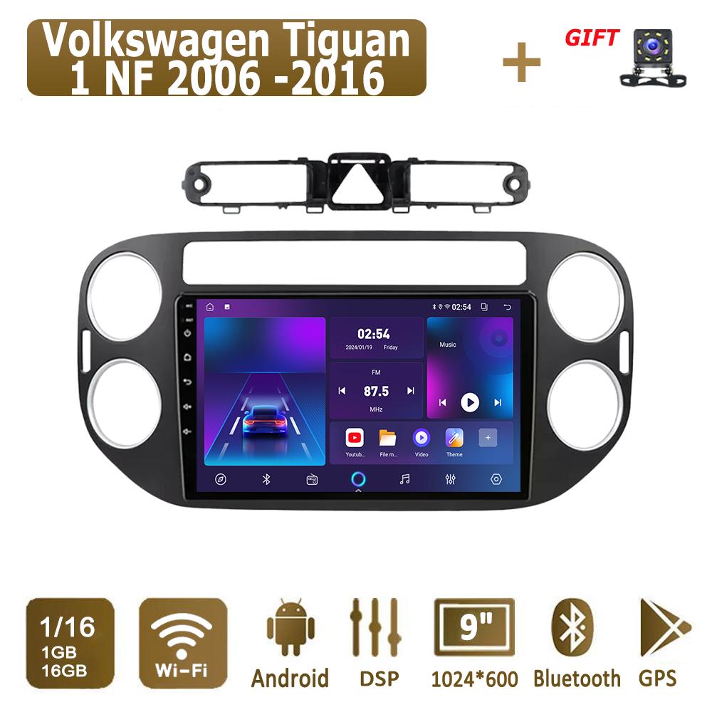 Android Car Radio For Volkswagen Tiguan 1 NF 2006 -2016 Multimedia Player Head Unit Stereo GPS Navigation BT WIFI 1+16GB