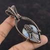 Rainbow Moonstone Pendant Copper Wire Wrapped Gemstone Pendant Moonstone Jewelry Handmade Unique Pendant Copper Wire Jewelry Gift For Mother