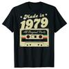 Summer Graphic Cotton Streetwear Short Sleeve T-shirt Classic Made In 1979 Cassette 44 Years Old 44th Birthday Gift T Shirts