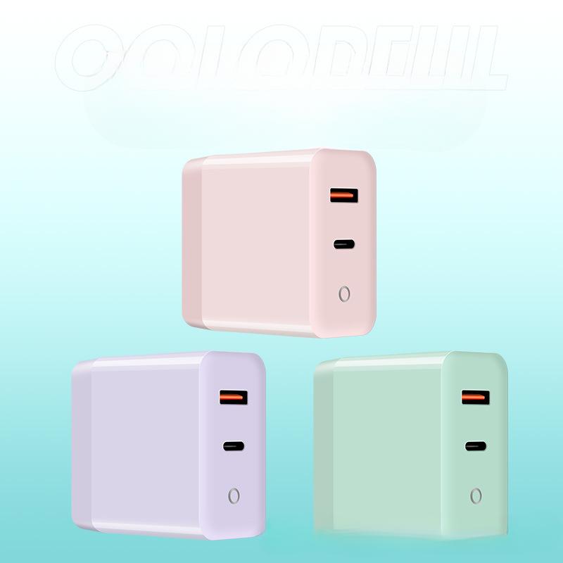 40 Вт Зарядное устройство на основе азида галлия (США) 1C1A Многопротокольное PD20 Вт+QC3.0 Двухпортовое PPS Независимая быстрая зарядка