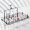 silver elk rack with silver handle ashtray tray