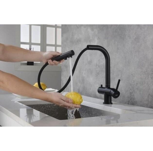 Смеситель Blue Water Apala черный Mat 5901730616552