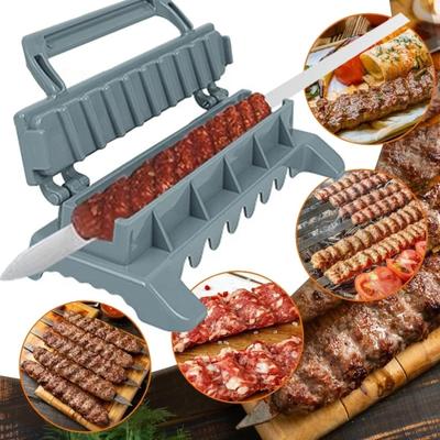 Ряд Шампурница Барбекю Машина для Мясных Шашлыков Пресс для Кебаба Многоразовый Пластиковый Инструмент для Барбекю для Приготовления Кебаба