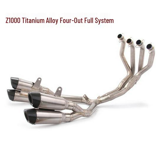 Yibai Ke Titanium Alloy Exhaust for Z1000 Motorcycle - Modified Full Front Section