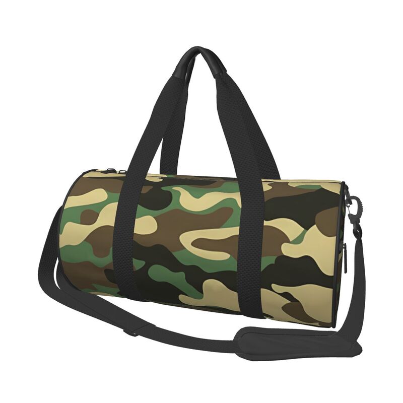Green Military Camouflage Travel Duffel Bags Portable Foldable Waterproof Carry on Luggage Bag Lightweight Yoga Gym Sports Bag