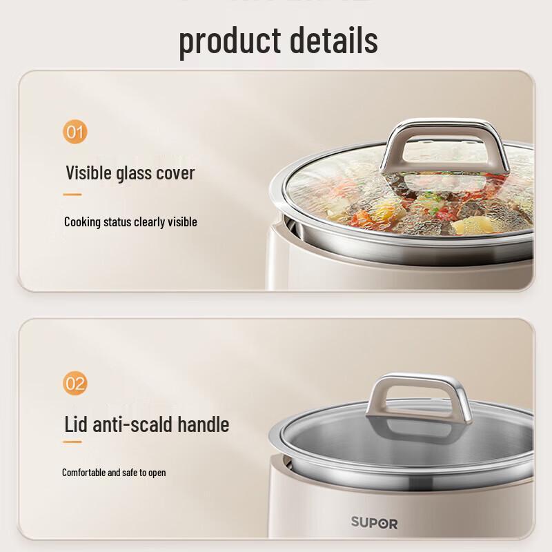 Supor Multi-function Electric Hot Pot CN plug (adapter included)
