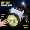 LED Fishing Headlamp Rechargeable Lamp High Power LED Flashlights Lanterna Supports Both High and Low Beam With Sensing Function