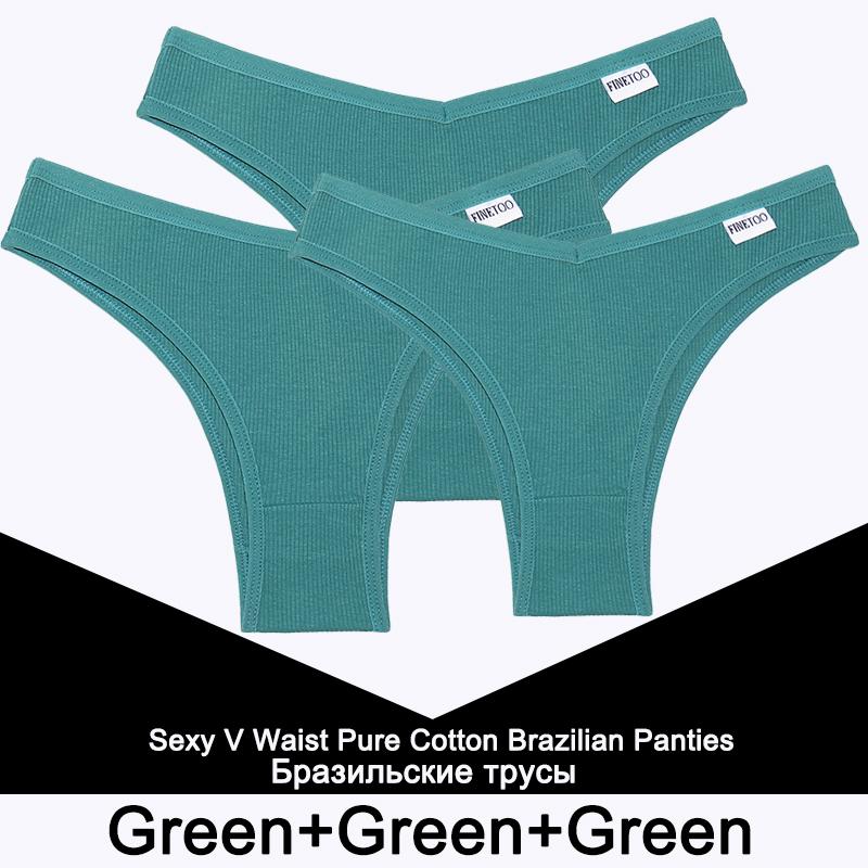 3PCS/Set Panties Women Cotton Lingerie Female Thongs Sexy Underwear Low-Rise Underpant Bikini Brazilian Briefs