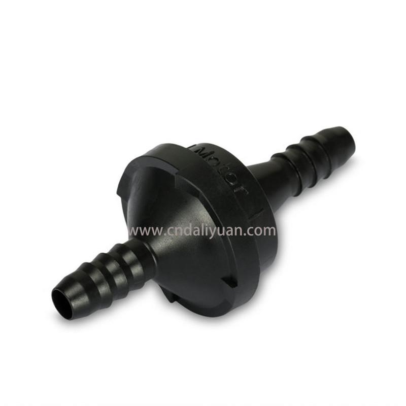 ID6 black color plastic one-way valve non-return valve one way valve air pump vacuum check valve for car 2pcs a lot