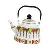 Enamel Kettle Pot,1.7L,Sturdy,Decorative,with Handle,Stylish,Water Loose Leaf Teapot