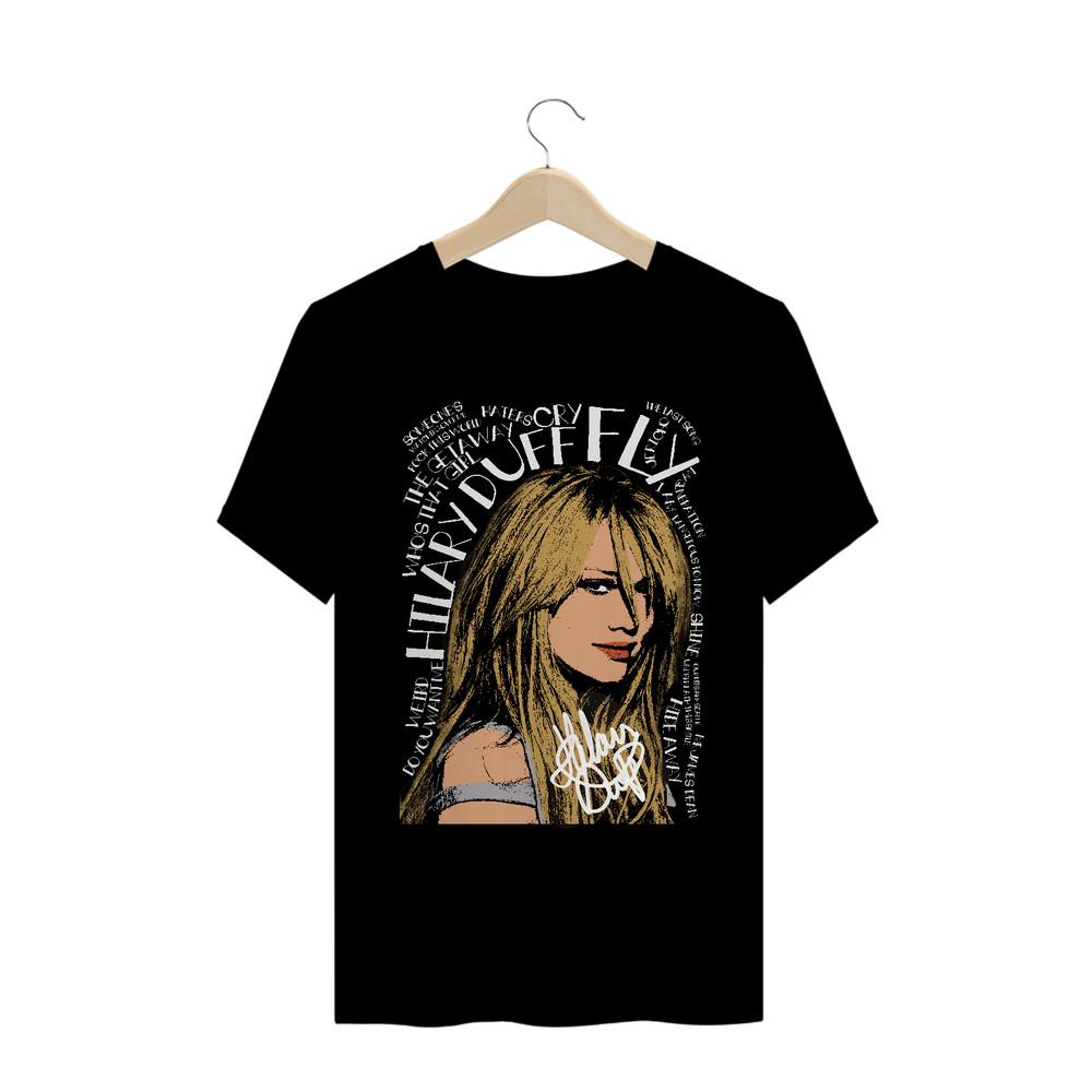 Black Unisex Cotton Fullsize Singer Hilary Duff Fans Cheap Clothes 2026 Summer Hot Selling Unisex Women Oversized Loose Tshirt