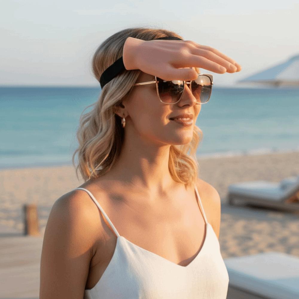 Hair Hoop Palm Sun Visor Headband PLA Sun Protection Quirky Hairband Funny Hand Sun Hat Children