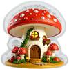 Mushroom House Silicone Mold Mushroom Fondant Molds Cake Decorating Tools Cupcake Topper Candy Sugar Craft Gum Paste Polymer Clay