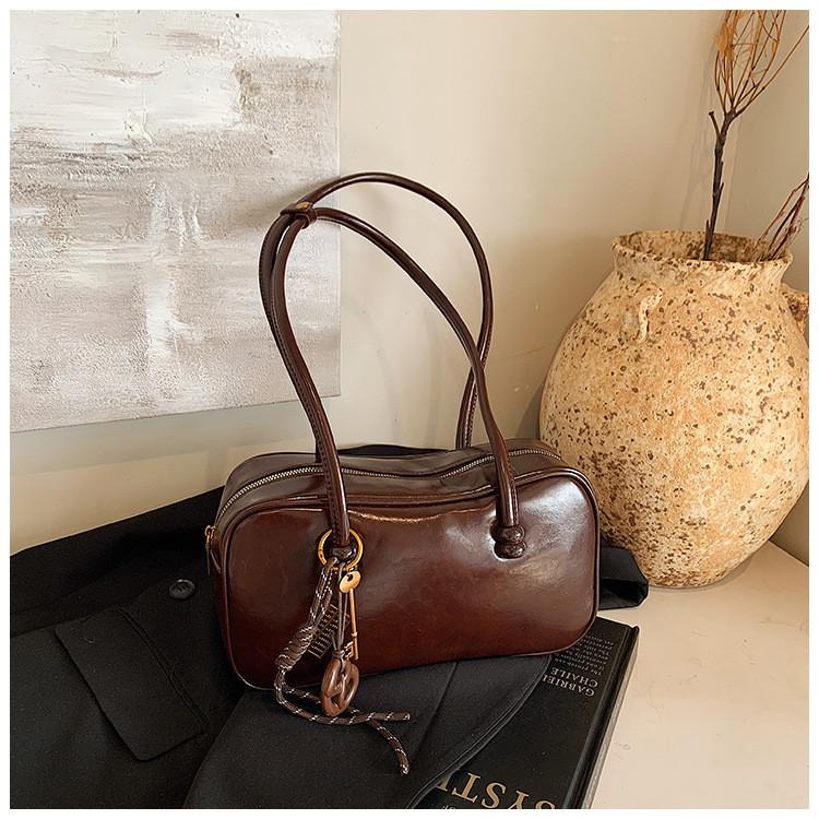 IELGY Ladies Oil Wax Leather Portable Shoulder Bag
