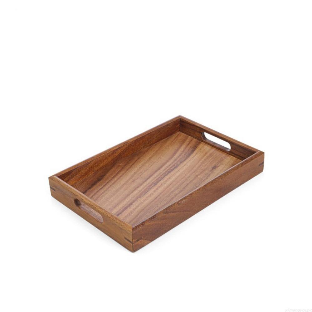 Natural Wood Food Storage Trays Retro Style Dessert Pallet Decorate Tray Wooden Tray Bathroom