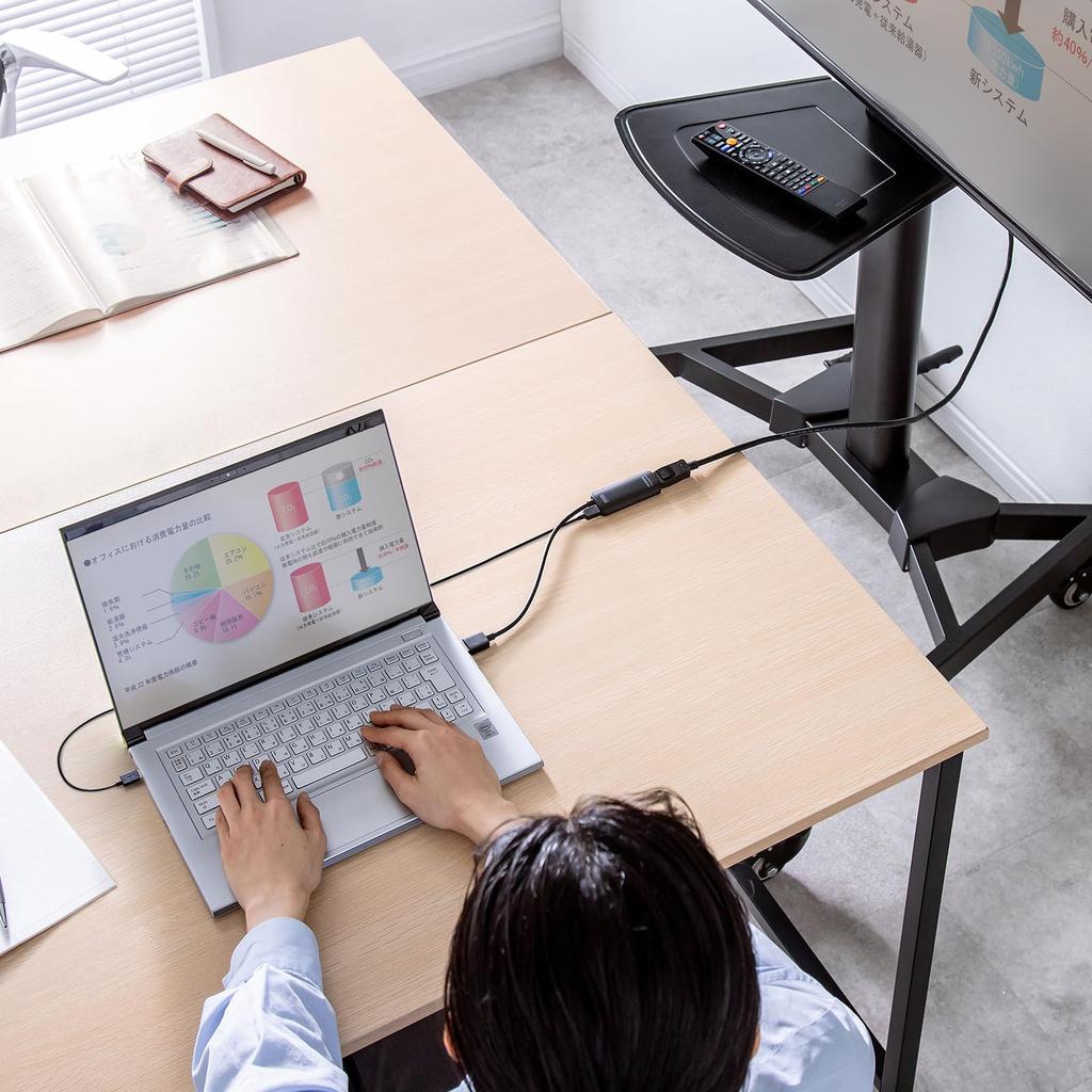 SANWA SUPPLY HDMI To DisplayPort Adapter (8K/30Hz) AD-HD32DP