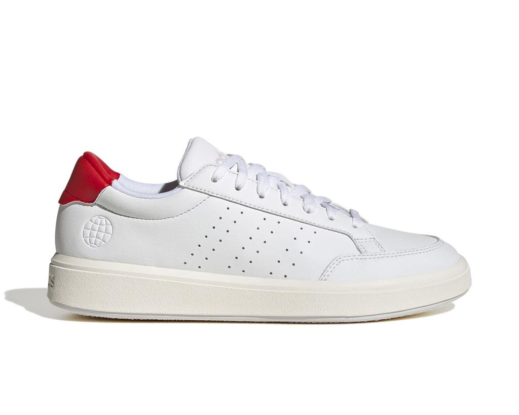 Кроссовки Nova Court Lifestyle Vegan LIY13 для обуви Красный см [Adidas] Женские, Белый/Белый/Яркий (GX1758) +24,5