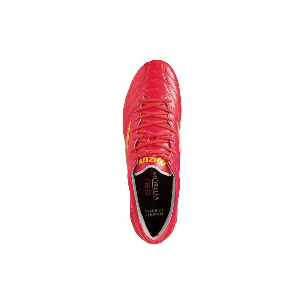 Mizuno Morelia Neo FG Футбольные бутсы для твердого грунта Амортизация Нескользящие Износостойкие Мужские Красный Желтый P1GA233064