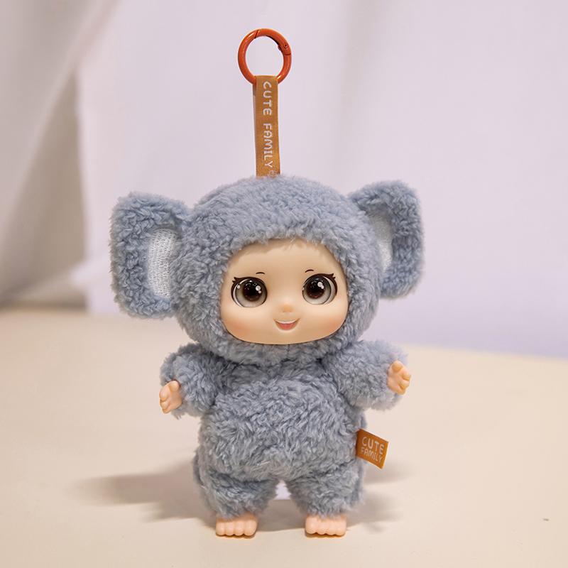Новый стиль Очаровательная семья Животное 2.0 Плюшевая игрушка Несколько стилей для сочетания с одеждой DIY Кукла Виниловый ПВХ Лицо Подвеска Брелок Подарок для ребенка