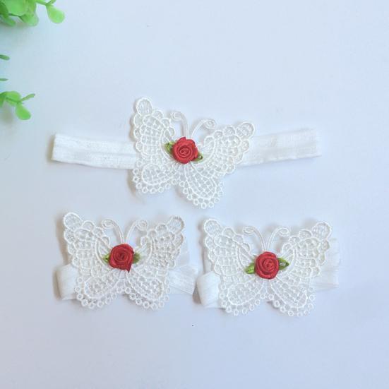 3 шт./компл. головной убор с цветком для ног, разноцветные украшения, милый орнамент, повязка на голову, головной убор для фотографии новорожденных