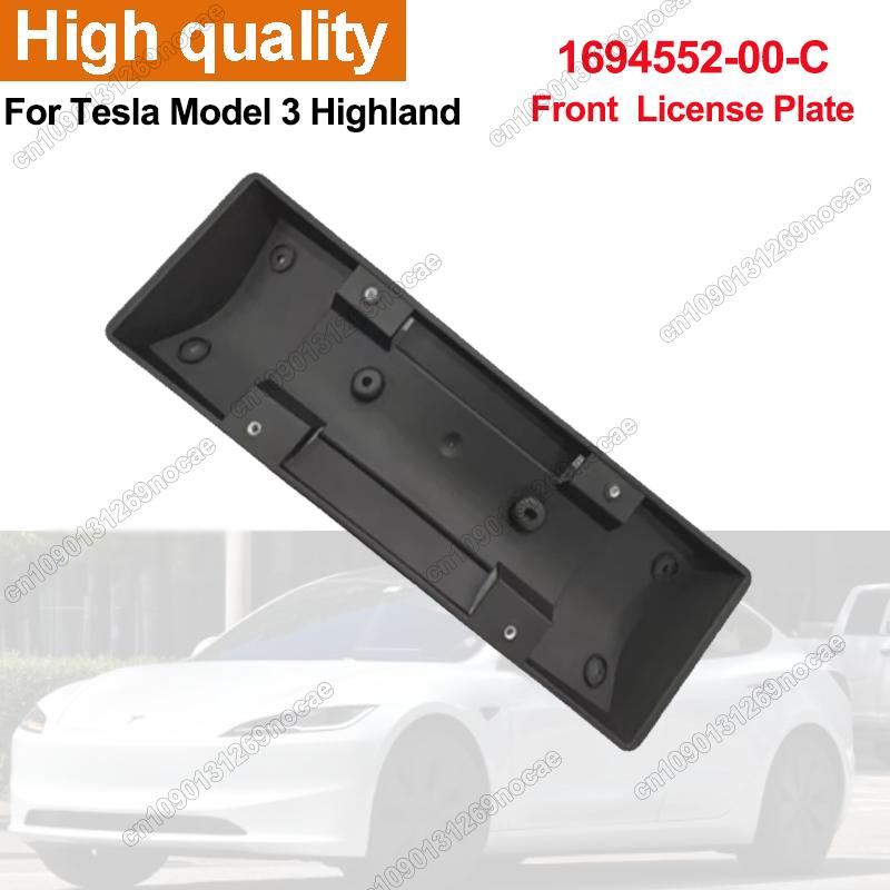 Front License Plate For Tesla Model 3 Highland 1694552 New License Plate Trim Plate 1694552-00-C Auto Parts direct replacement