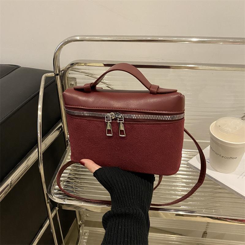 Ретро Высококачественная Матовая Повседневная Сумка-Ведро Под Мышку Женская Сумка Нишевая Мода Сумка Через Плечо Мессенджер Тренд